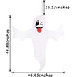 Halloween White Spooky Ghost Flag Scene Layout