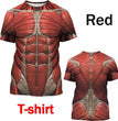 Summer Foreign Trade Summer Muscular Man 3D Digital Print T-shirt