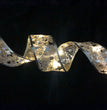 LED Lights Hot Stamping Double-layer Ribbon Christmas Decorations