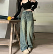 Nostalgic Retro Mopping Loose American Wide-leg Trousers