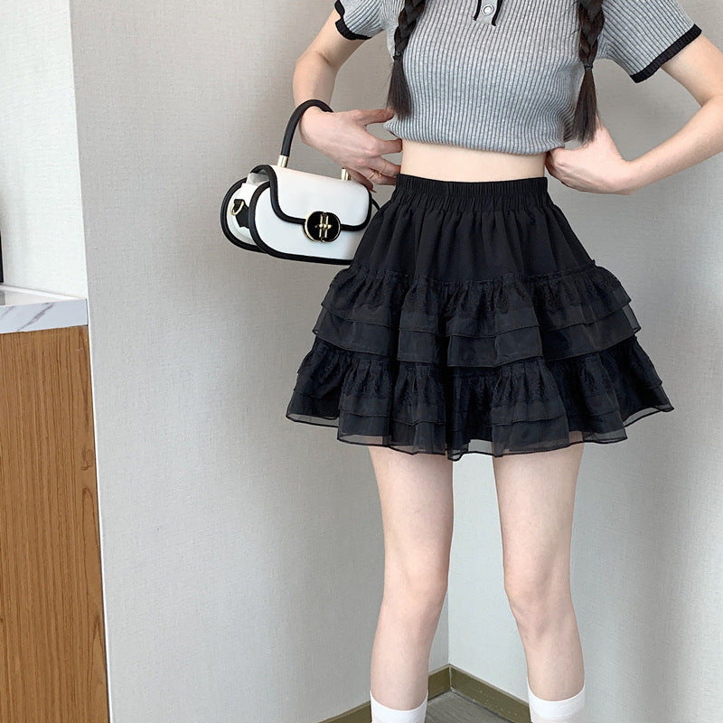 Women's High Waist Slimming Lace New Style Pure Skirt