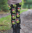 Floral Print Slim Fit Skinny Bootcut Trousers Women's Clothing