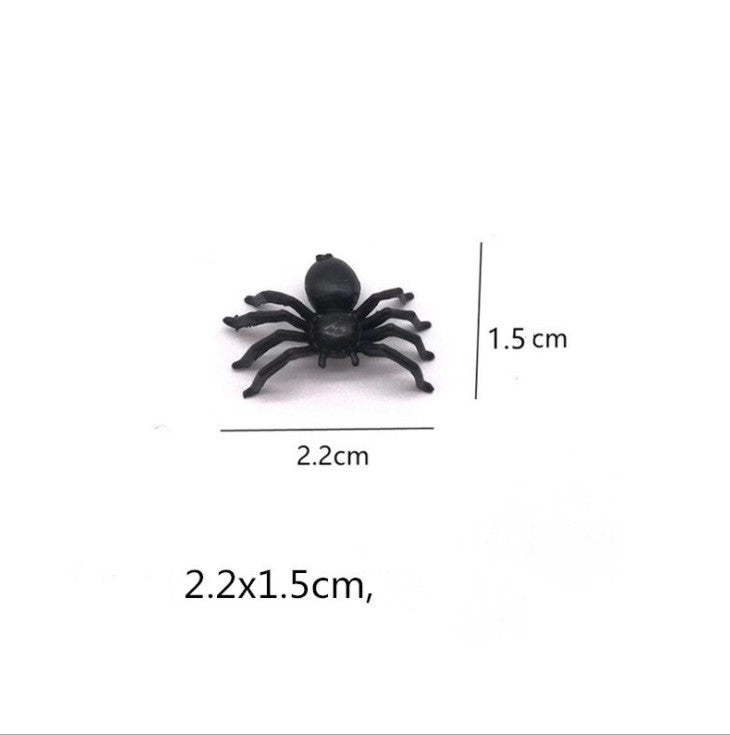 Small Toy Black Spider Halloween Plastic Toy