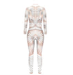 Halloween 3D Skeleton Digital Women's Digital Print Jumpsuit