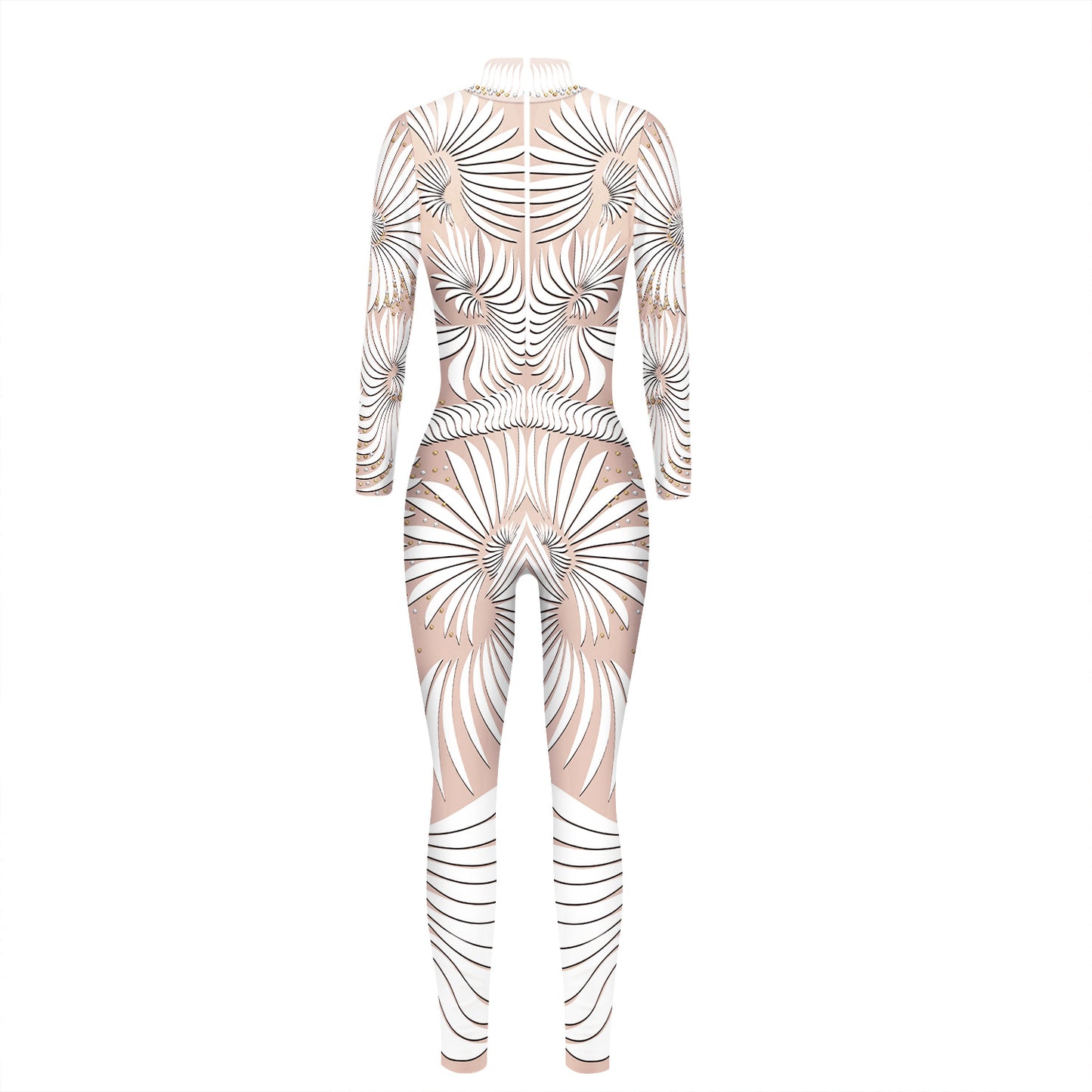 Halloween 3D Skeleton Digital Women's Digital Print Jumpsuit