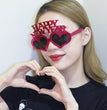 Creative 2024 Happy New Year Party Glasses Supplies Photo Props Holiday Dance Dress Up Funny Glasses