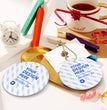 Home Decor Christmas Ceramic Round Pendant