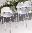 10pcs Christmas Tree Hanging Pendants Acrylic Ice Strip Snow Ceiling Xmas Ornaments New Year Christmas Decoration Home Decor