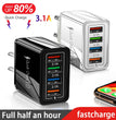 USB Charger Quick Charge 3.0 4 Phone Adapter For Tablet Portable Wall Mobile Charger Fast Charger