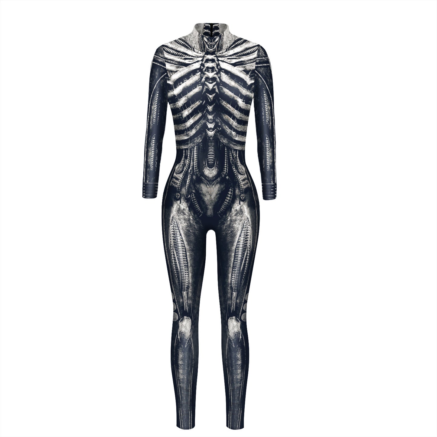 Skeleton 3D Digital Printing Women's Halloween Jumpsuit