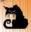 New Outdoor Decoration Acrylic Cut Halloween Cat Ornaments