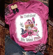 Cross-border Women's European And American Breast Day Halloween Printed Knit T-shirt Ladies Top