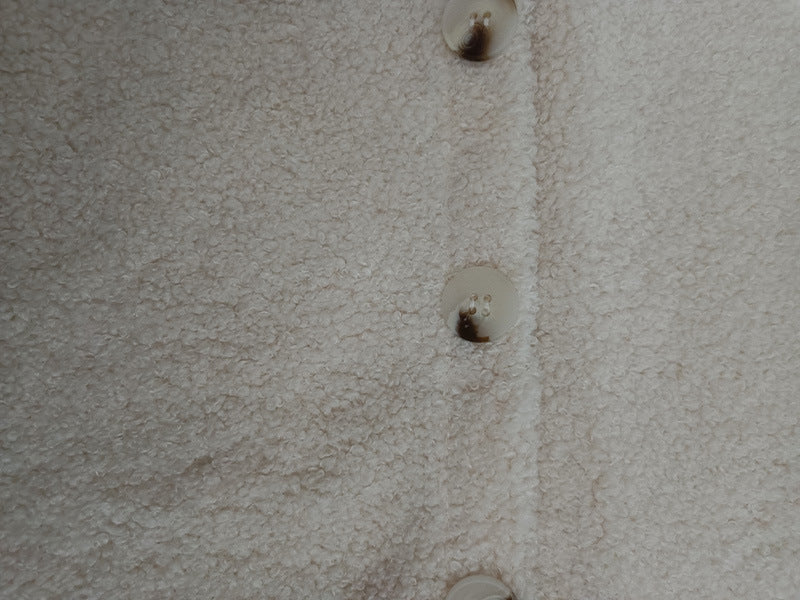 Single-breasted Wool Ring Asymmetric Half-body