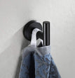 Black Bathroom Towel Hook, Coat Robe Clothes Hook for Bathroom Kitchen Garage Wall Mounted (3 Pack), 304 Stainless Steel Matte Black, TH100-PB-P3