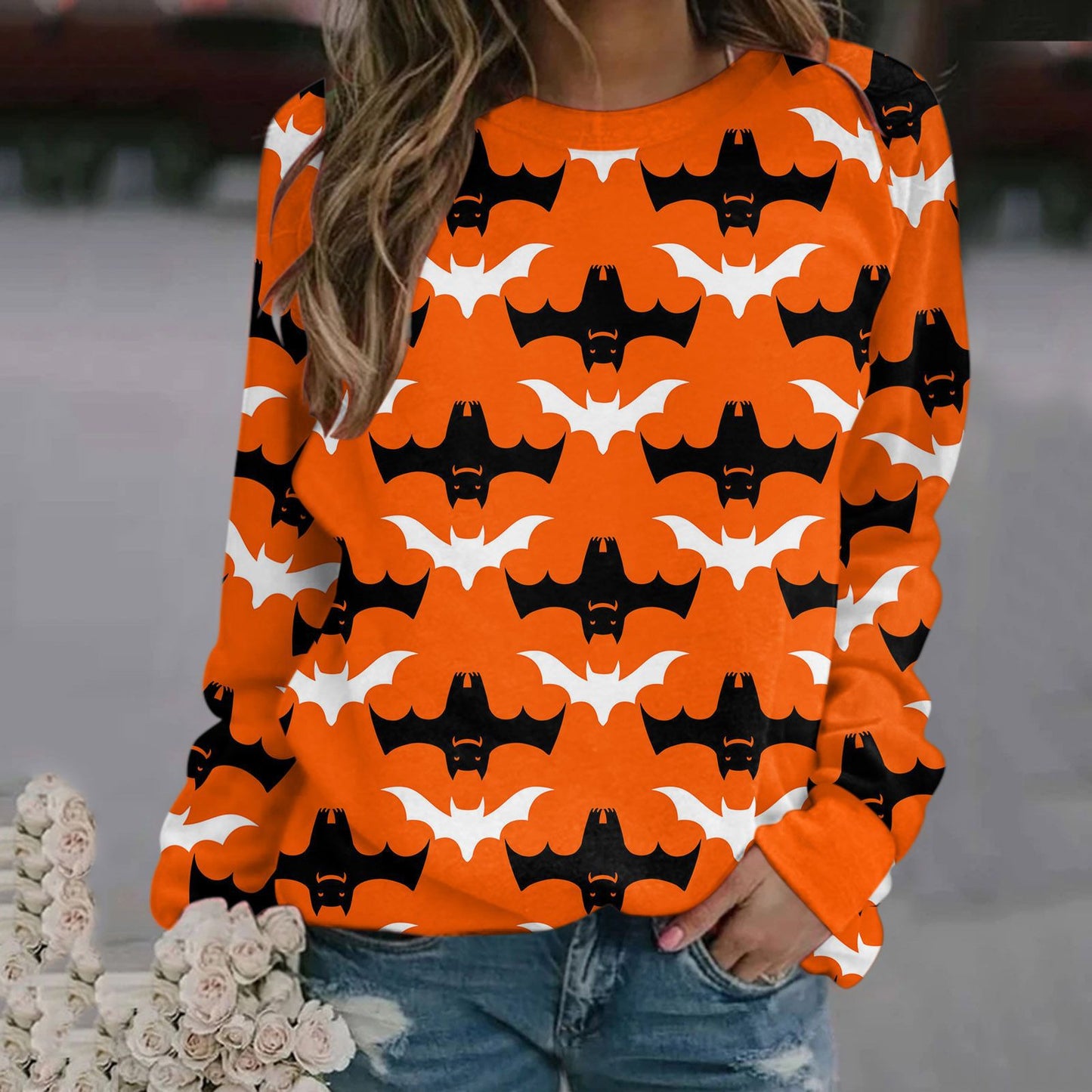Amazon Women's New Halloween Ladies Round Neck