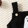 Infant Baby Girl Corduroy Halloween Embroidered Slip Top Triangle Rompers