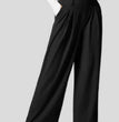 Women's Solid Color Casual Suit Pants With Real Pockets