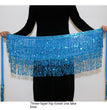 Halloween Belly Dance Costume Sequined Tassel Hip Skirt Waist Scarf