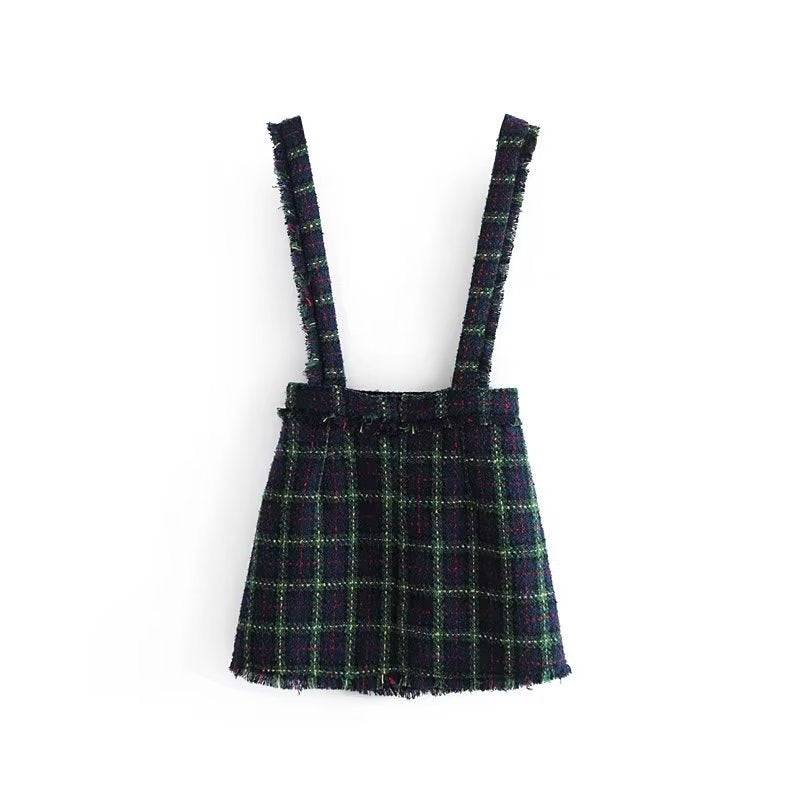 Women's Twill Soft Vest Camisole Skirt