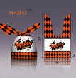 New Halloween Packaging Bag Rabbit Ears Pumpkin Candy Snack Bag Baking Biscuits Gift Bag 50 PCs
