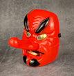 Red Plastic Dog  Halloween Grimace Mask