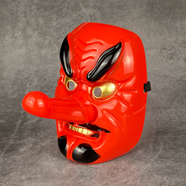Red Plastic Dog  Halloween Grimace Mask