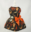 Halloween Small Dog Clothes Pet Dress Pumpkin Print Dress Chihuahua Yorkie Mesh Dress Pet Party Clothing Cat Dog Costume