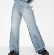 Women's Fashion Retro Distressed Wash Straight-leg Pants