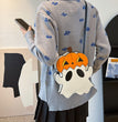 Halloween Shouder Bags Creative 3D Cartoon Pumpkin Ghost Design Cute Bags Women Cell Phone Purses Novelty Personalized Candy Crossbody Bags