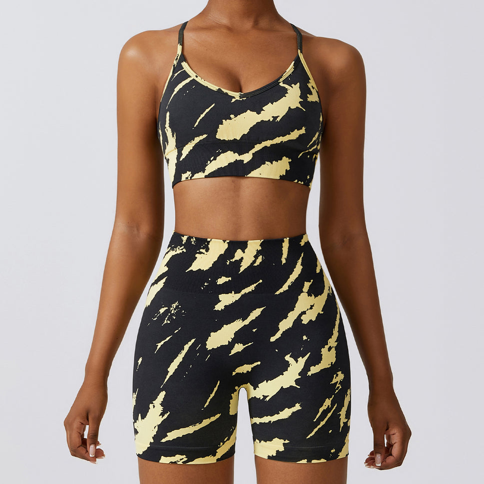 Camouflage Printing Seamless Yoga Suit