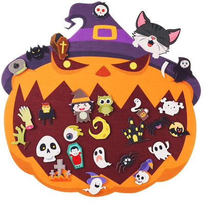 Halloween Decorative Felt Stereo Accessories DIY Pumpkin Cat