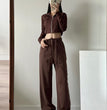 High Waist Drooping Drawstring Mop Slightly Spicy Sweatpants Sports Pants Female Loose Wide-leg Pants For Women