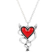 European And American Style Personalized Love Necklace Red Oil Drop Peach Heart Pendant Halloween COS Accessories In Stock Wholesale