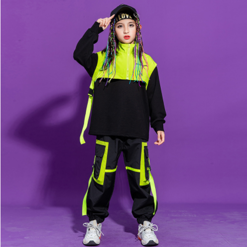 Children's Hip-hop Costumes Summer Functional Wind Short Sleeves