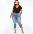 Women Clothes Ripped Plus Size Ladies Denim Pants Jeans