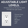 Legrand Radiant Adjustable LED Night Light Outlet, Nightlight Electrical Outlets, Tamper Resistant, Safe for Kids, White, NTL885TRWCC6