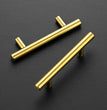 10 Pack 5 Inch Cabinet Pulls Brushed Brass Stainless Steel Kitchen Drawer Pulls Cabinet Handles 5”Length, 3” Hole Center