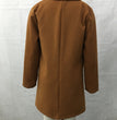 Button reversible trench coat Women's solid color pocket loose long sleeve woolen coat coat