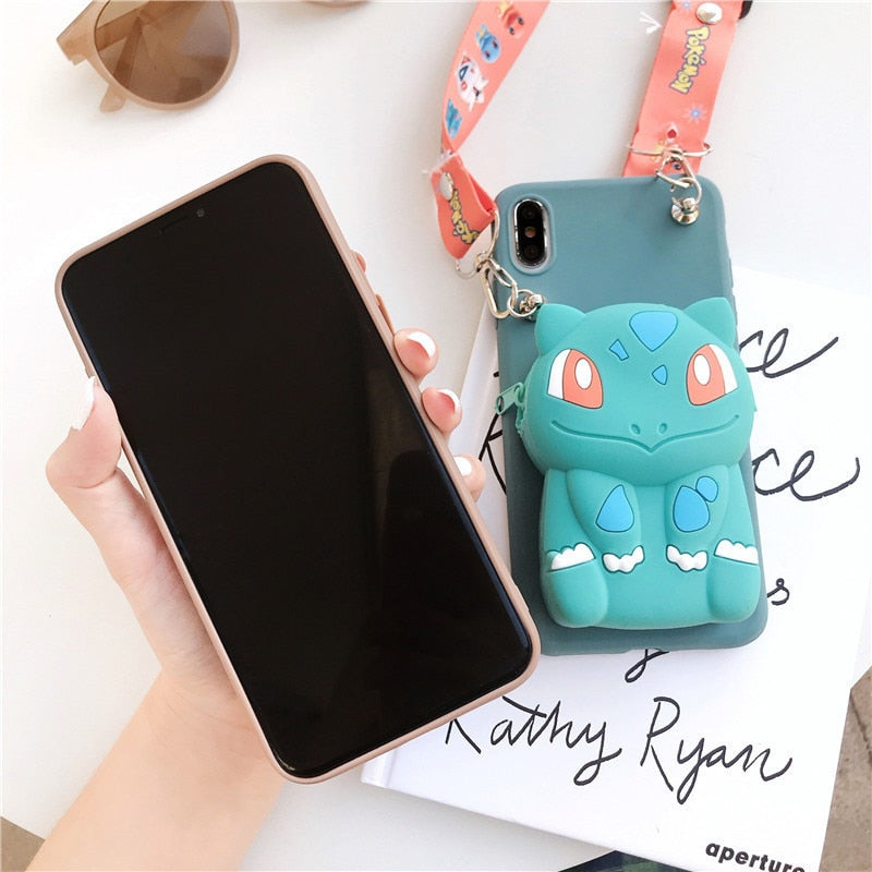 New Pokemon Silicone Phone Case For iPhone 13 12 11 Pro Max XR XS MAX 8 X 7 SE Cute Cartoons Pikachu Anti Fall Cover