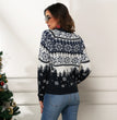 Snowflake ladies pullover long-sleeved jacquard knit