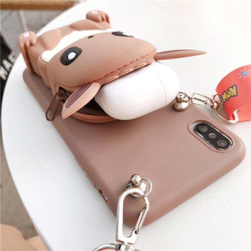 New Pokemon Silicone Phone Case For iPhone 13 12 11 Pro Max XR XS MAX 8 X 7 SE Cute Cartoons Pikachu Anti Fall Cover