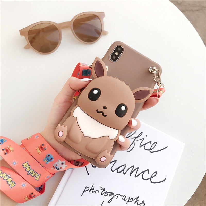New Pokemon Silicone Phone Case For iPhone 13 12 11 Pro Max XR XS MAX 8 X 7 SE Cute Cartoons Pikachu Anti Fall Cover
