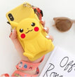 New Pokemon Silicone Phone Case For iPhone 13 12 11 Pro Max XR XS MAX 8 X 7 SE Cute Cartoons Pikachu Anti Fall Cover